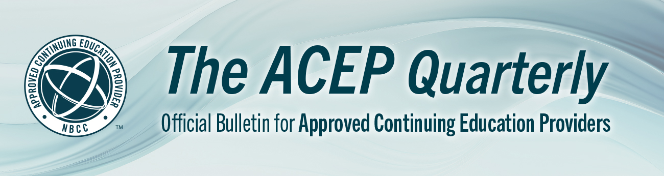 Banner image for The ACEP Quarterly - Official Bulletin for Approved Continuing Education Providers